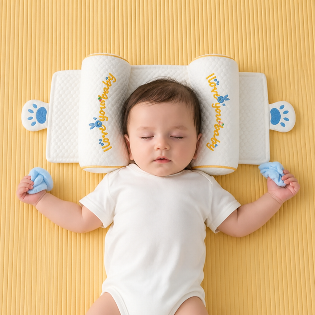 Adjustable Baby Head Shaping Pillow with Millet Filling
