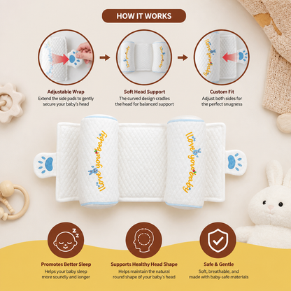 Adjustable Baby Head Shaping Pillow with Millet Filling