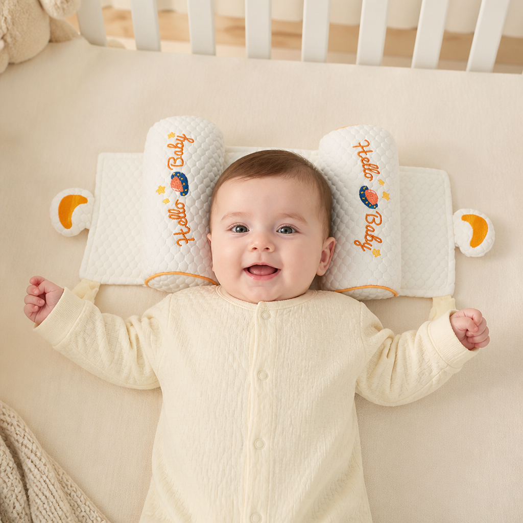 Adjustable Baby Head Shaping Pillow with Millet Filling