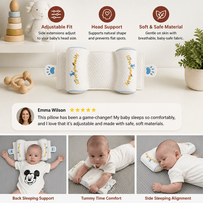 Adjustable Baby Head Shaping Pillow with Millet Filling