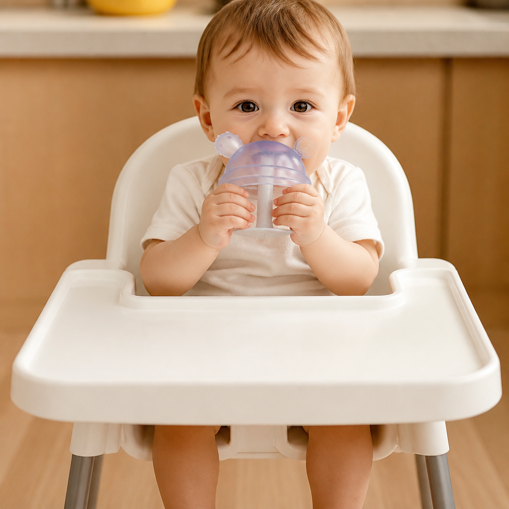 Baby Mushroom Silicone Teether for Tiny Hands