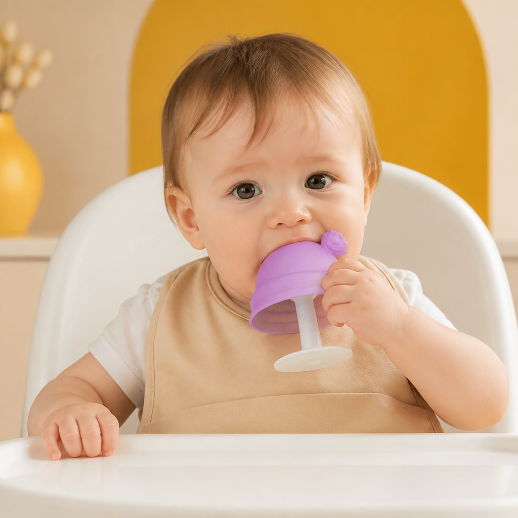 Baby Mushroom Silicone Teether for Tiny Hands