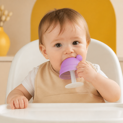 Baby Mushroom Silicone Teether for Tiny Hands