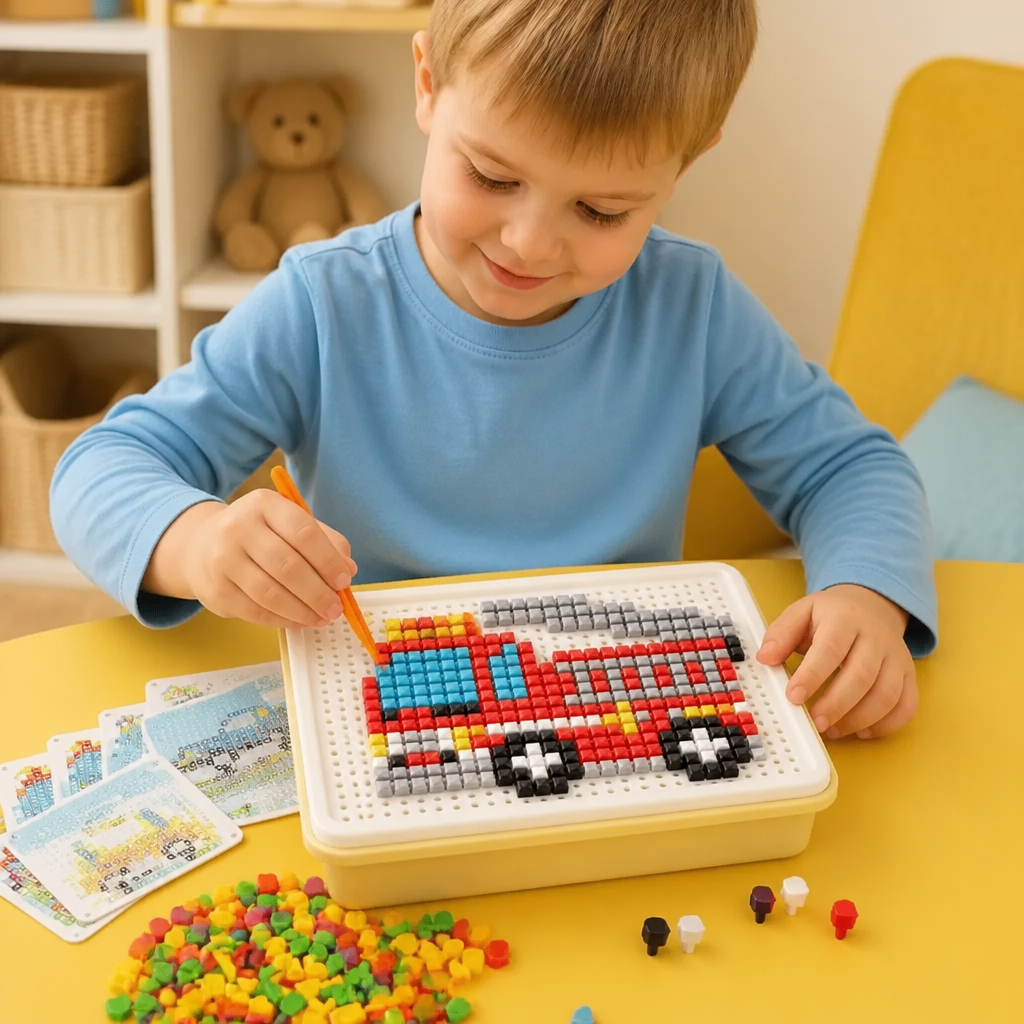 Montessori Learning Peg Mosaic Board