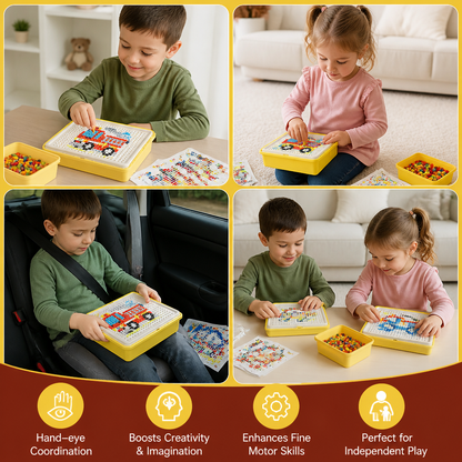 Montessori Learning Peg Mosaic Board