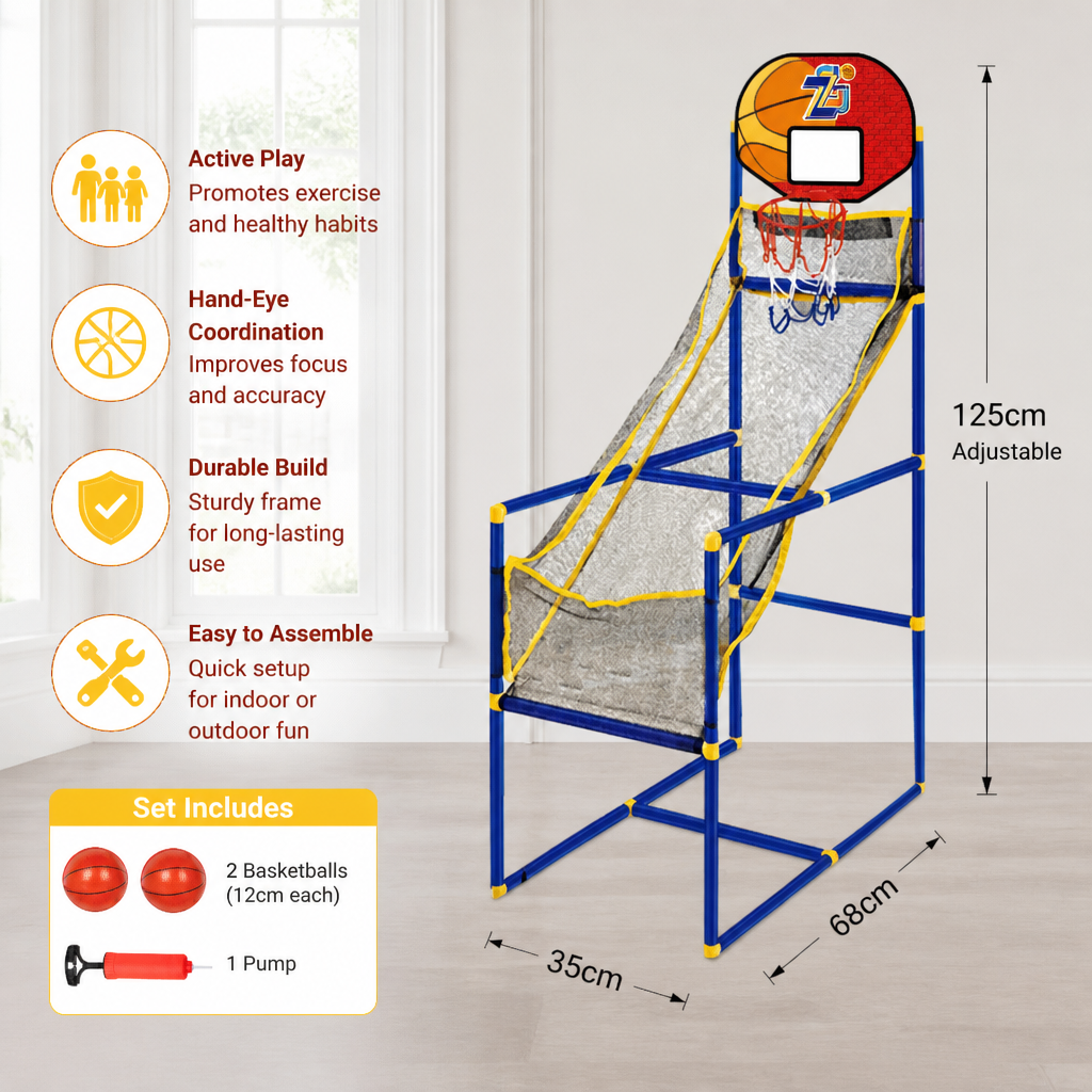 Adjustable Kids Basketball Hoop Set - That Grows With Your Kids
