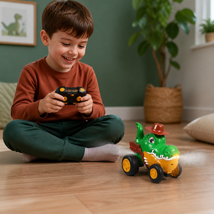 Remote Control Crocodile Stunt Car – Lights, Spray & Sound Effects