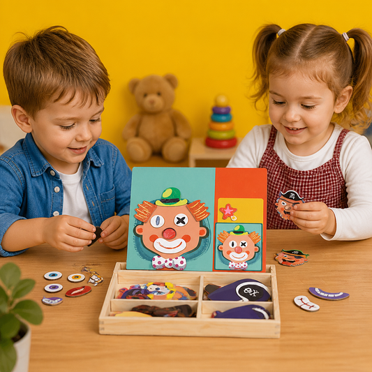Magnetic Wooden Dress-Up & Matching Puzzle Board – Creative Learning Toy