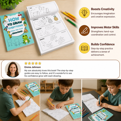 Montessori How to Draw Activity Book – Step-by-Step Learning & Drawing Practice