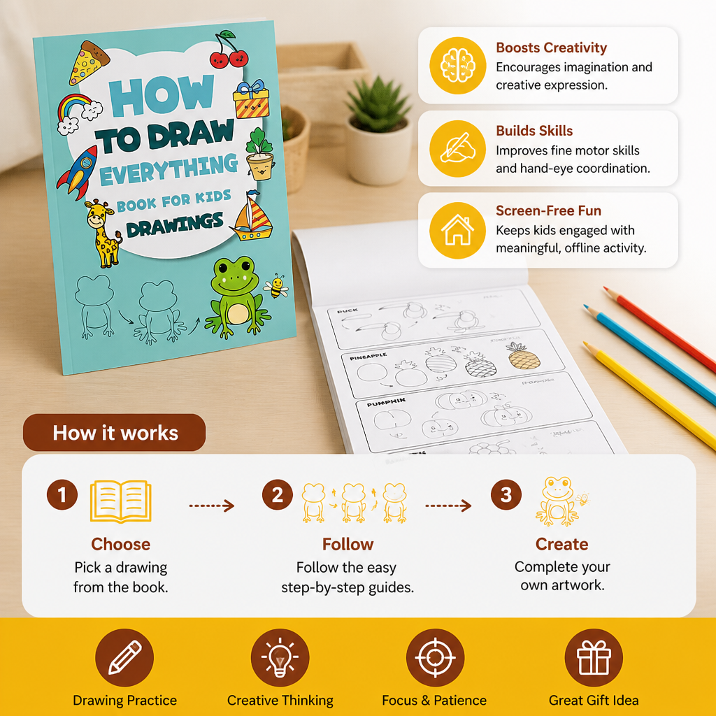 Montessori How to Draw Activity Book – Step-by-Step Learning & Drawing Practice