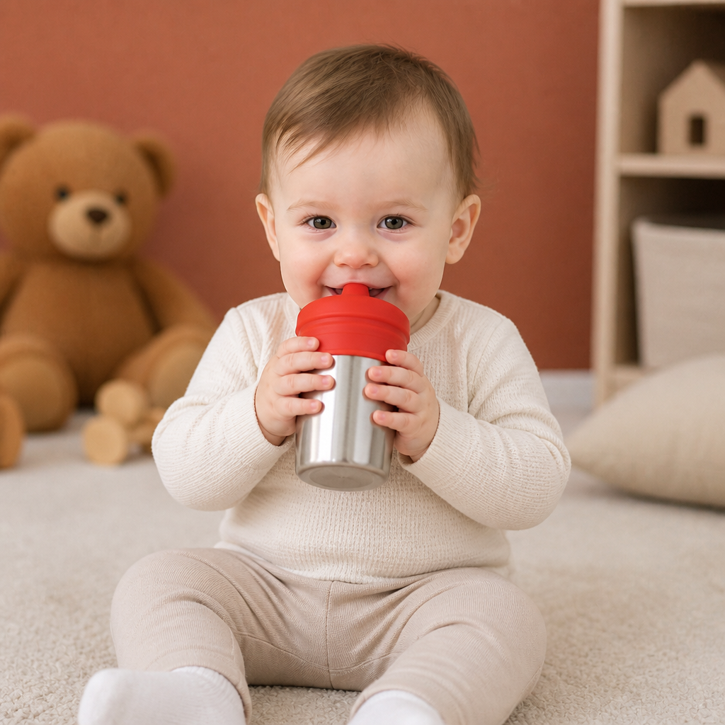 BPA-Free Spillproof Silicone Sippy Cup Lids with Straw
