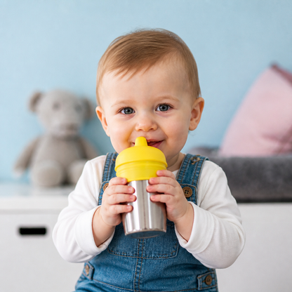 BPA-Free Spillproof Silicone Sippy Cup Lids with Straw
