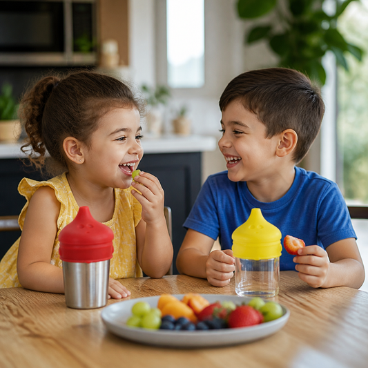 BPA-Free Spillproof Silicone Sippy Cup Lids with Straw