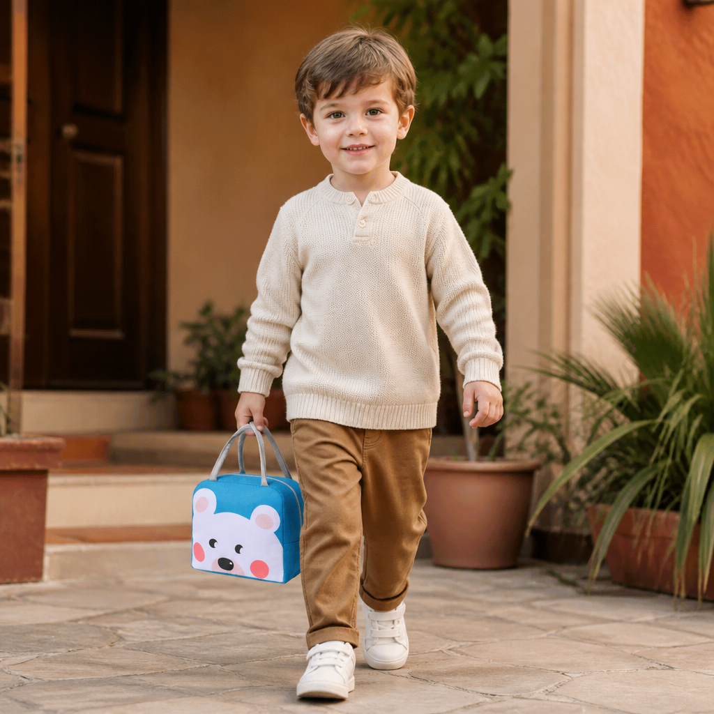 Cartoon Animal Insulated Lunch Bag for Kids