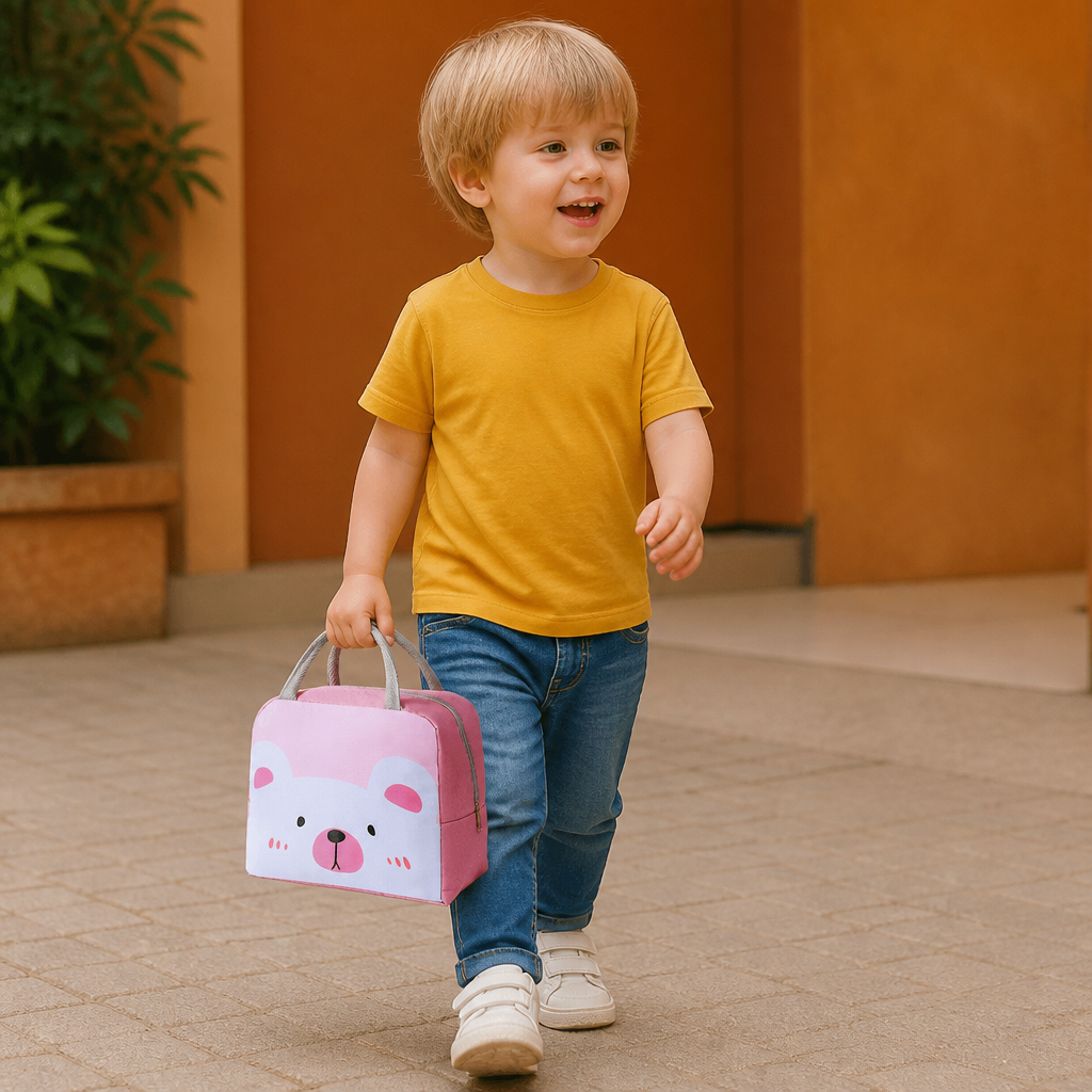 Cartoon Animal Insulated Lunch Bag for Kids