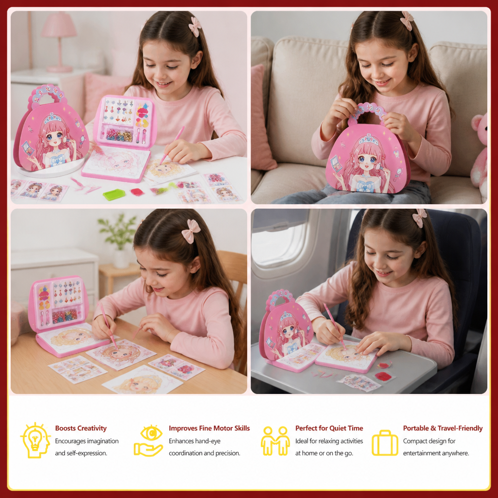 Princess Diamond Painting & Foil Art Book Craft Kit