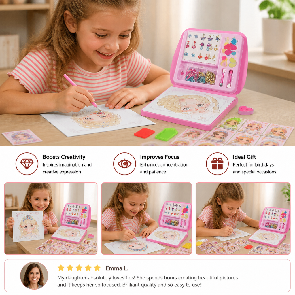 Princess Diamond Painting & Foil Art Book Craft Kit