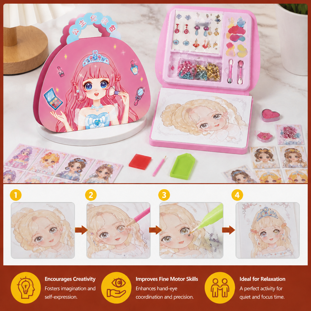 Princess Diamond Painting & Foil Art Book Craft Kit