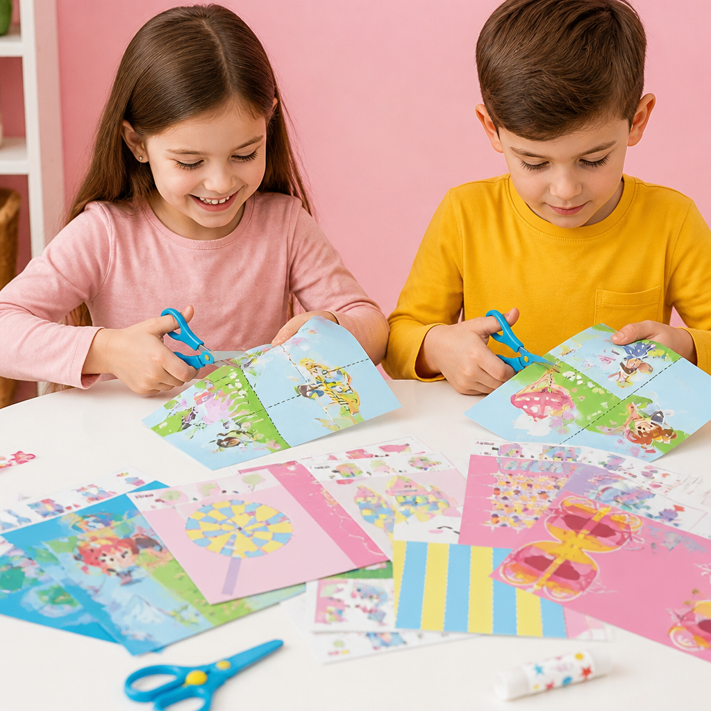 Kids Scissor Skills Activity Book – Safe Cutting Practice with Safety Scissors