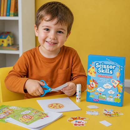 Kids Scissor Skills Activity Book – Safe Cutting Practice with Safety Scissors