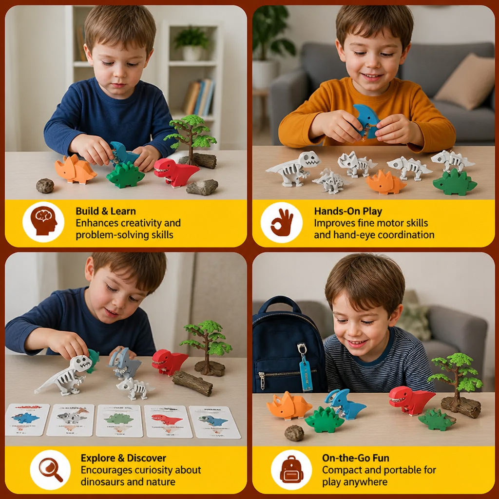Magnetic Animal Skeleton Builder Set – STEM Take-Apart Learning Toy