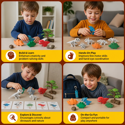 Magnetic Animal Skeleton Builder Set – STEM Take-Apart Learning Toy