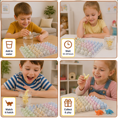 Hatching Dinosaur Egg Kit – Grow-in-Water Dino Eggs with Surprise Toys