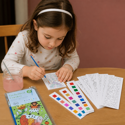 All-in-One Watercolour Painting Book with Built-In Paint & Brush
