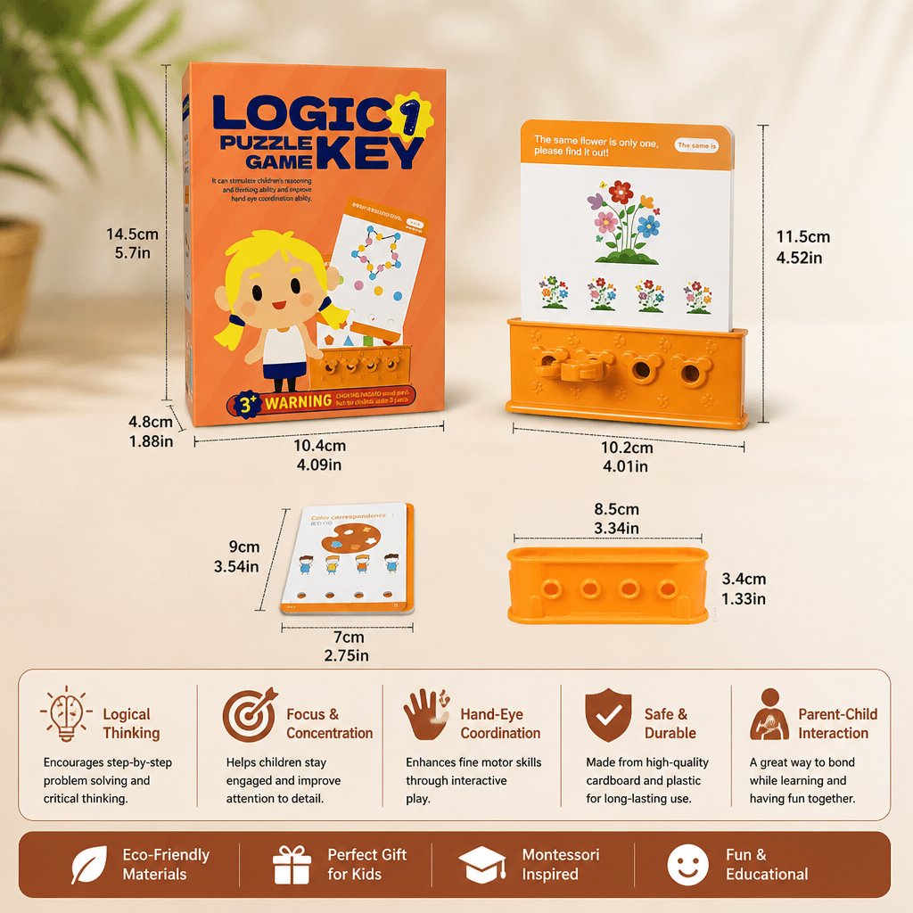 Logic key puzzle game for kids