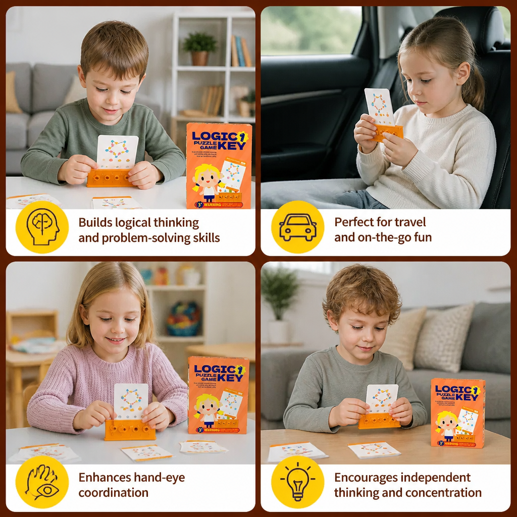 Logic key puzzle game for kids