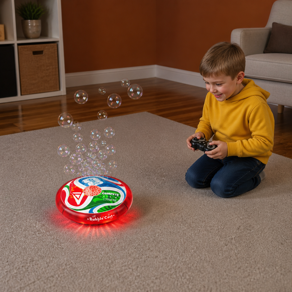 Remote Control Soccer Bubble Ball with Lights & Music