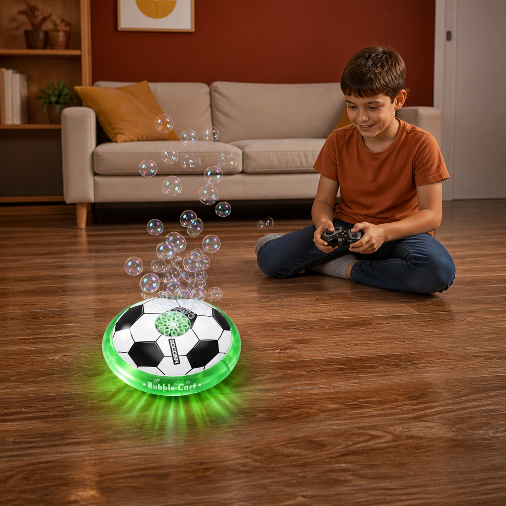 Remote Control Soccer Bubble Ball with Lights & Music