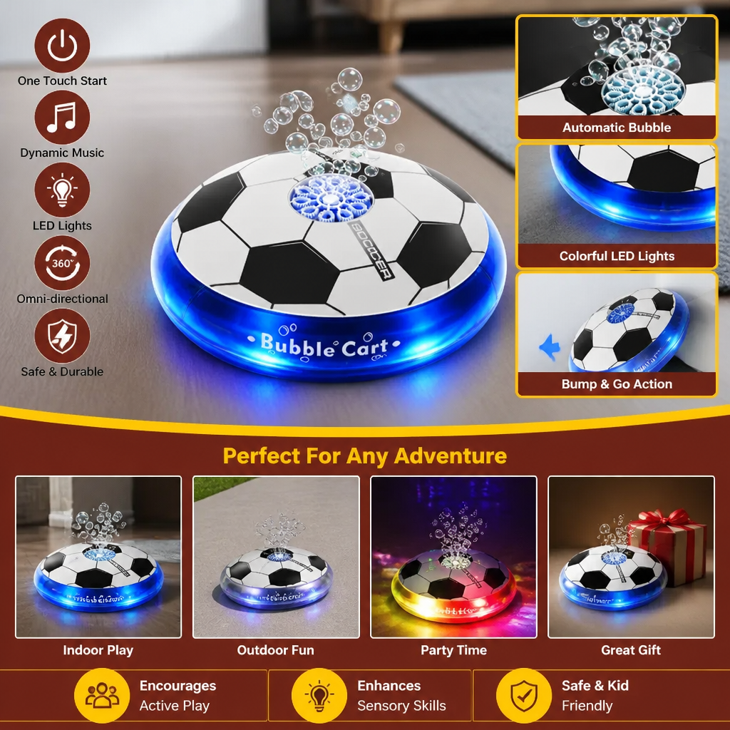 Remote Control Soccer Bubble Ball with Lights & Music