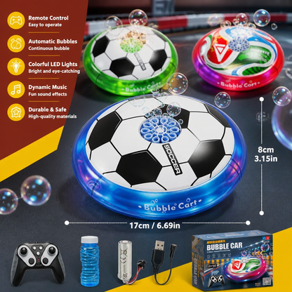 Remote Control Soccer Bubble Ball with Lights & Music