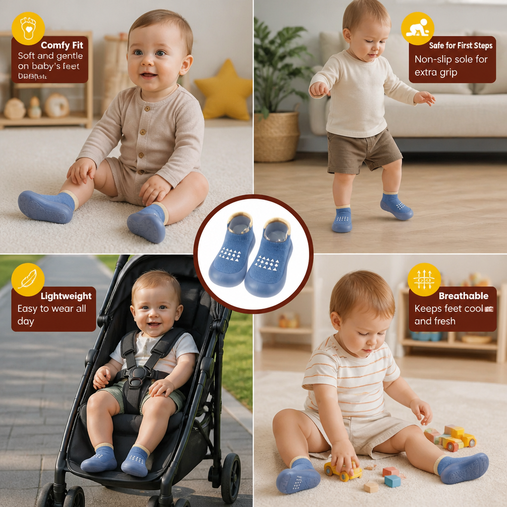 Baby Sock Shoes – Lightweight & Breathable First Walking Shoes
