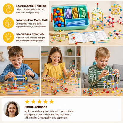 3D Geometry Building Kit – Educational Construction & Spatial Learning Toy