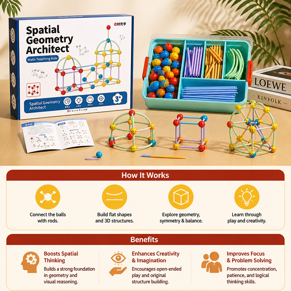 3D Geometry Building Kit – Educational Construction & Spatial Learning Toy