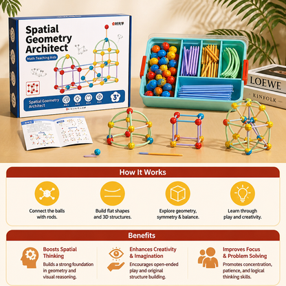 3D Geometry Building Kit – Educational Construction & Spatial Learning Toy