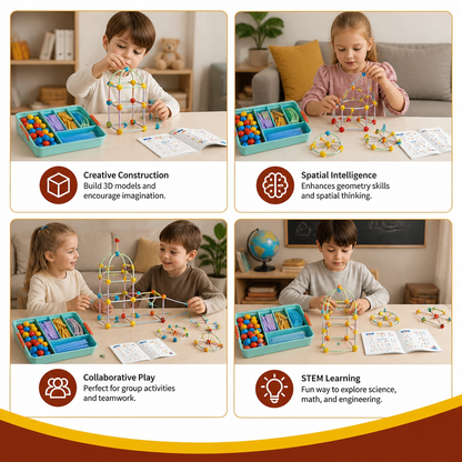 3D Geometry Building Kit – Educational Construction & Spatial Learning Toy