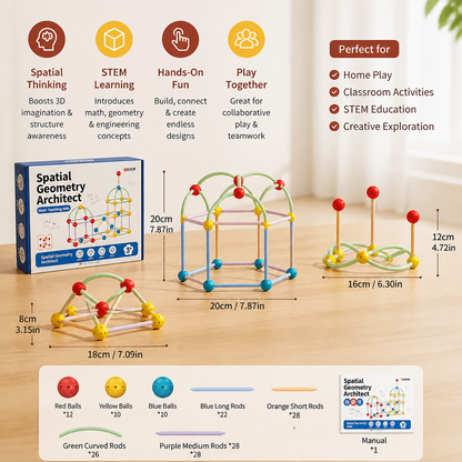 3D Geometry Building Kit – Educational Construction & Spatial Learning Toy