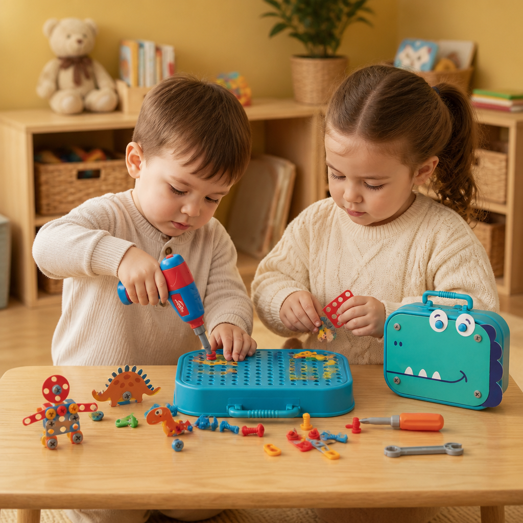 Dino Craftsman Construction Play Set for Kids