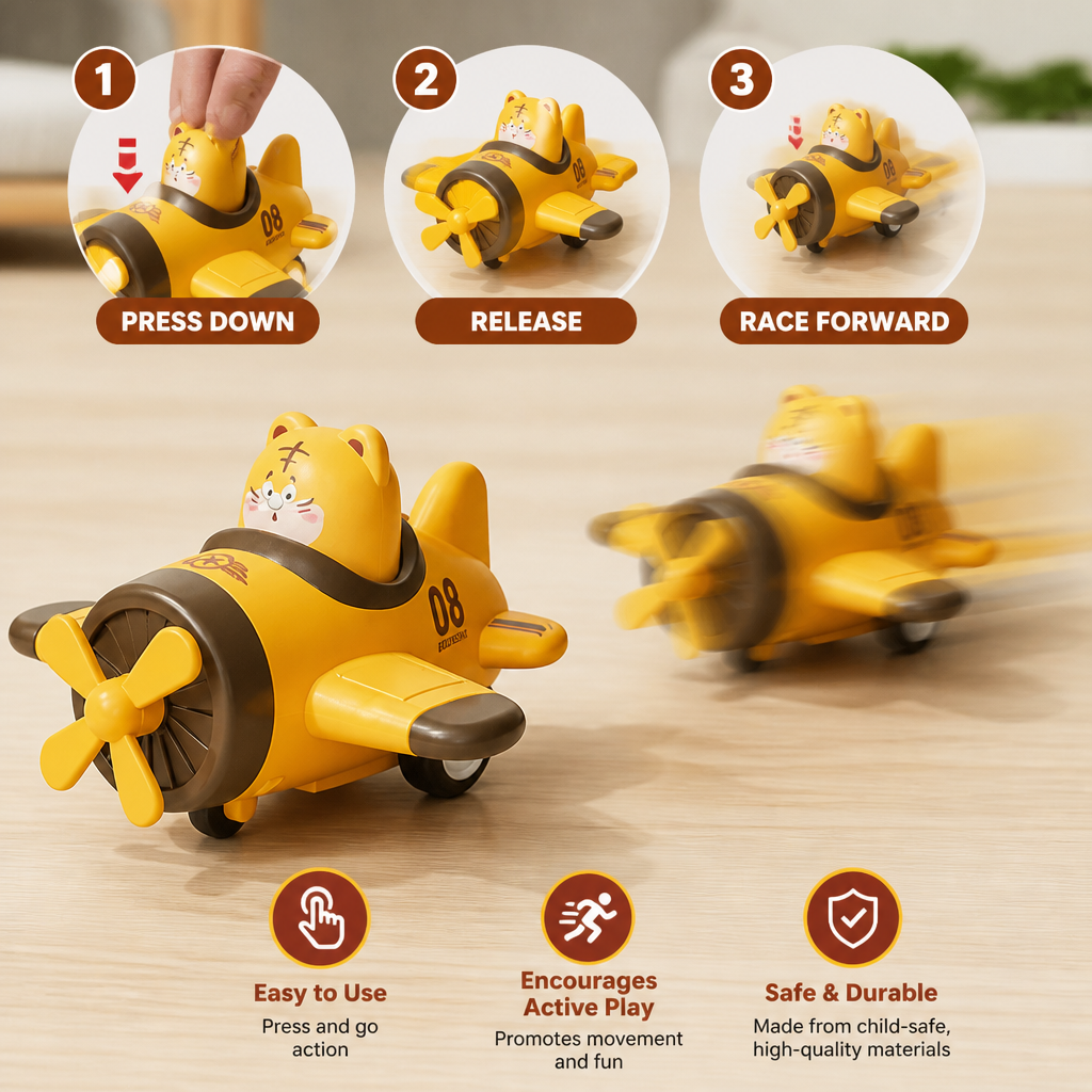 Press & Go Animal Airplane & Truck Toy for Kids