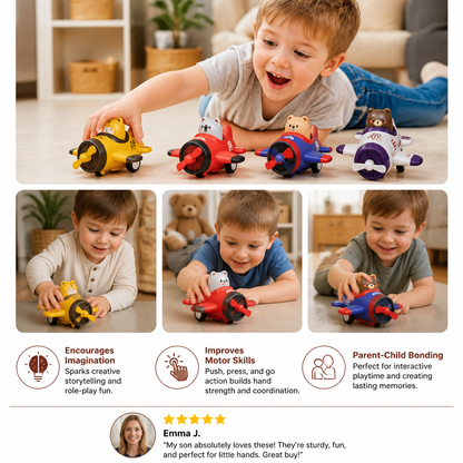 Press & Go Animal Airplane & Truck Toy for Kids