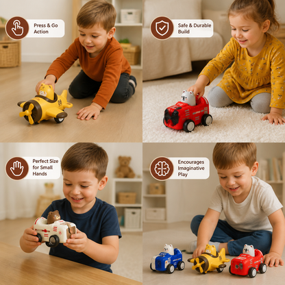 Press & Go Animal Airplane & Truck Toy for Kids