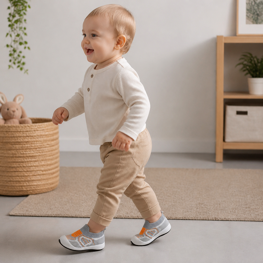 Soft Knit Anti-Slip Baby Sock Shoes for First Steps