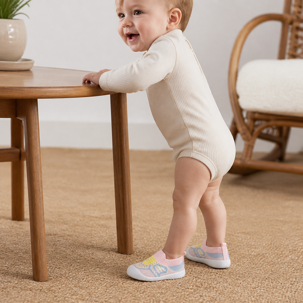 Soft Knit Anti-Slip Baby Sock Shoes for First Steps