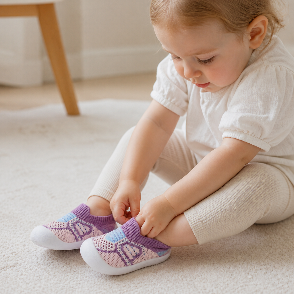 Soft Knit Anti-Slip Baby Sock Shoes for First Steps