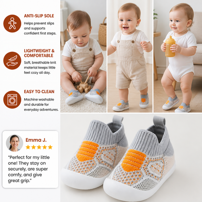 Soft Knit Anti-Slip Baby Sock Shoes for First Steps