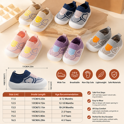 Soft Knit Anti-Slip Baby Sock Shoes for First Steps