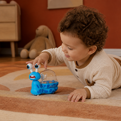 3-in-1 Moving Snail Toy with Basketball Hoop & Telescopic Eyes